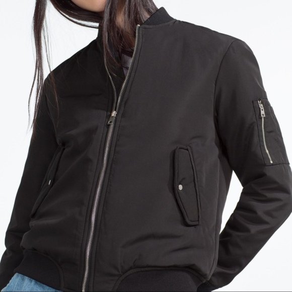 Zara TRF Bomber Jacket - Picture 1 of 4